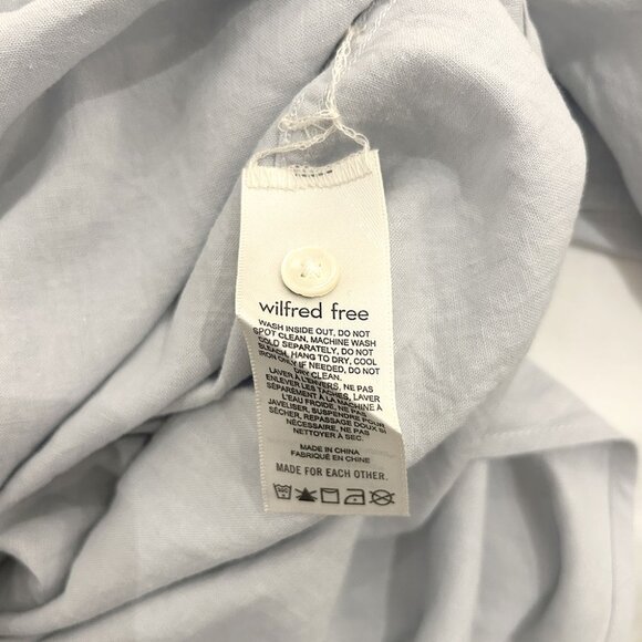 Wilfred Free Relaxed Linen Shirt in Blue Cloud 2XS - Picture 6 of 11